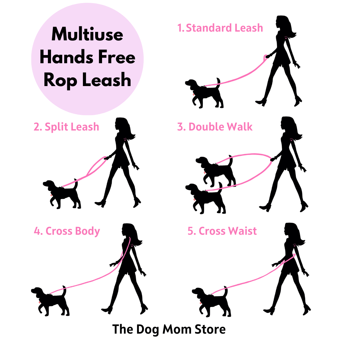 Zelda & Harley Hands Free Rope Leash Hands Free Rope Leash - Lilac