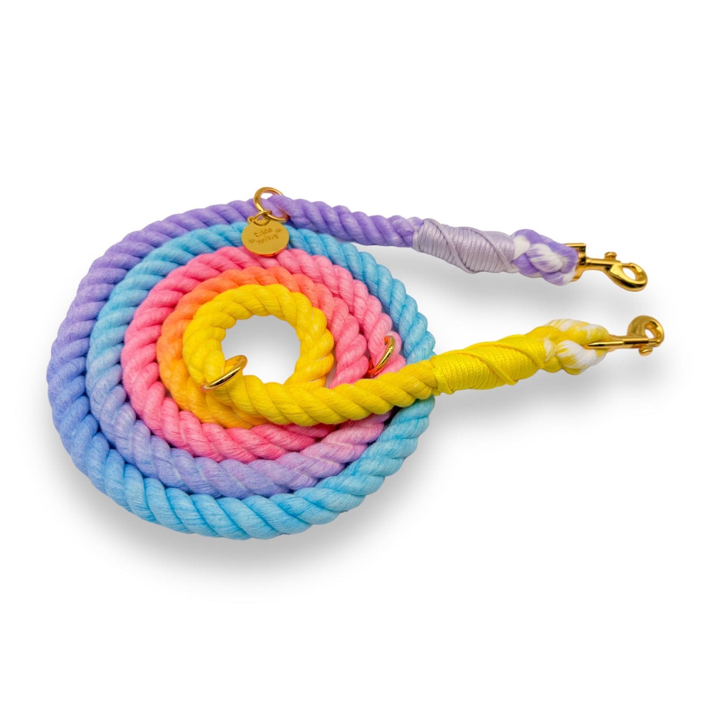 Zelda & Harley Hands Free Rope Leash Hands Free Rope Leash - Rainbow