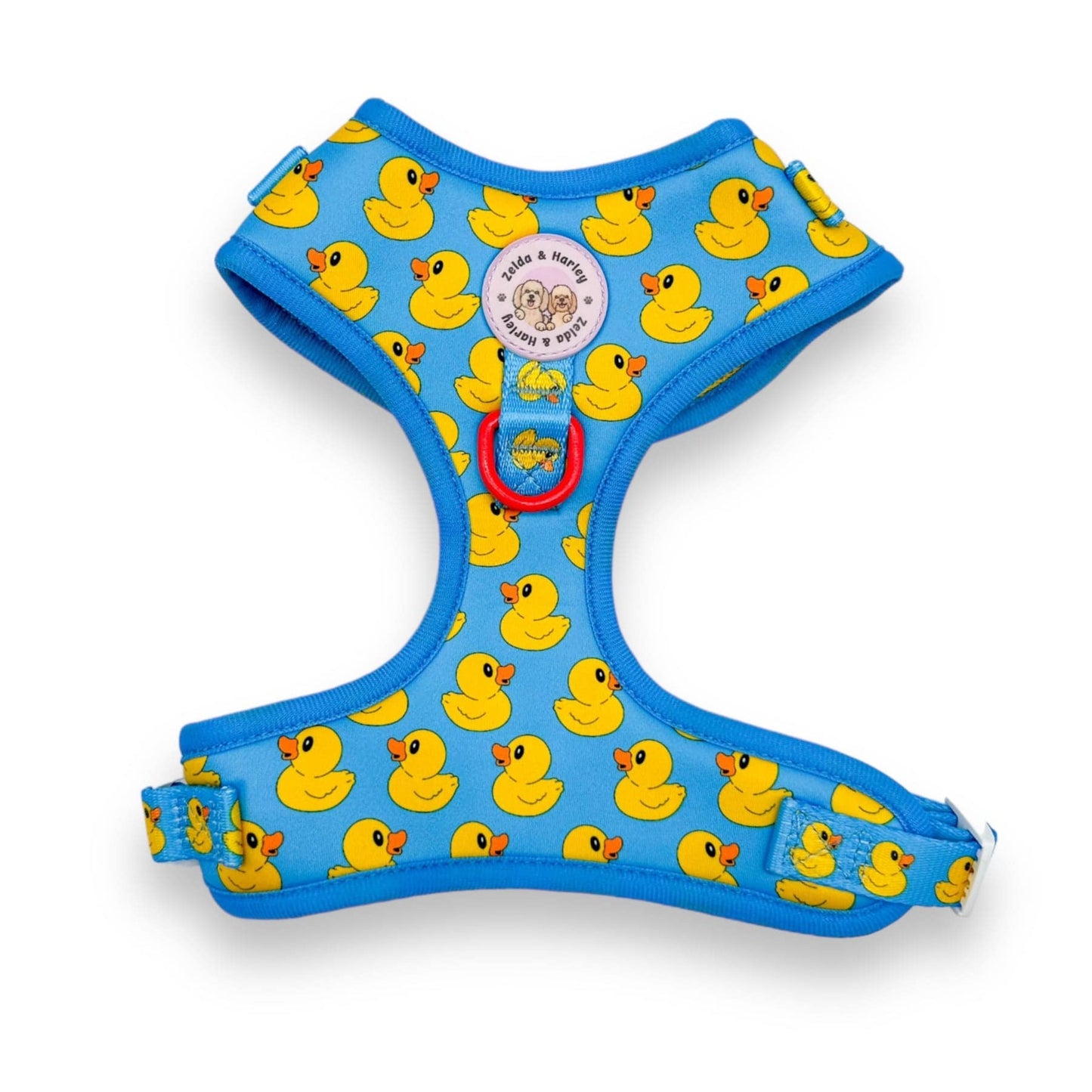 Zelda & Harley Harness Rubber Duckie Blue - No Pull Adjustable Dog Harness