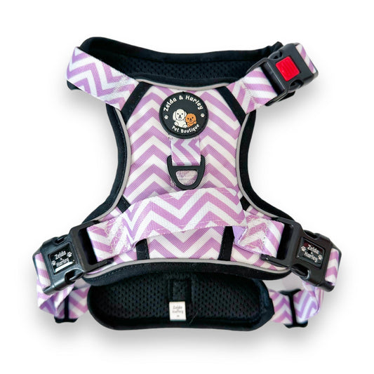 Zelda & Harley Harness Zig Zag Wag Pastel Purple - Adventure No Pull Harness