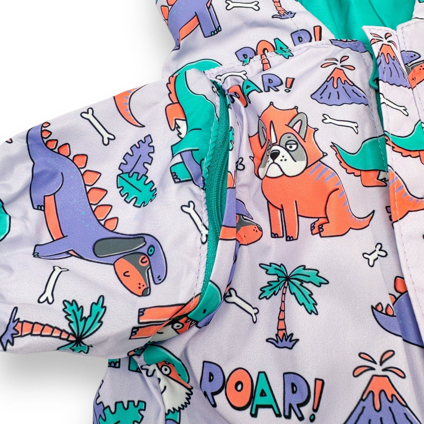 Zelda & Harley Raincoat Doggosaurus Rex Reversible Dog Raincoat