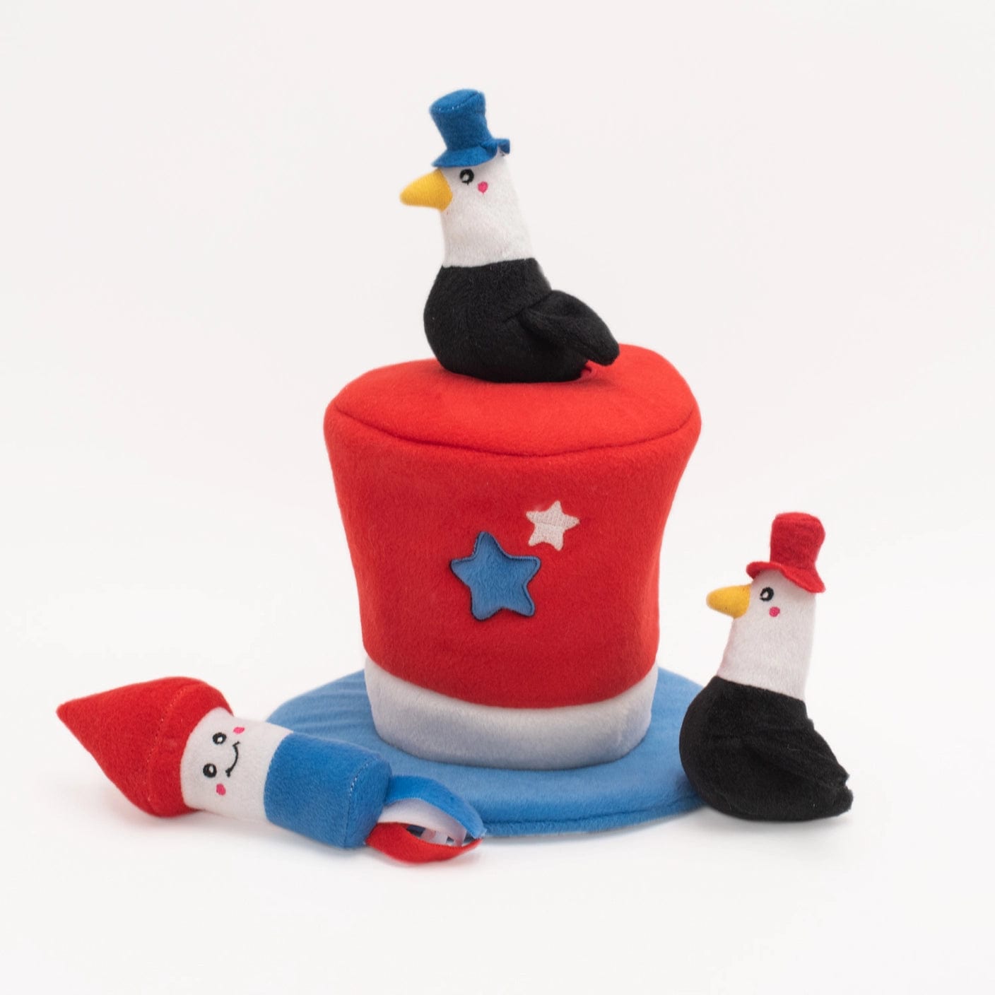 Zippy Paws Animals & Pet Supplies Zippy Burrow™ - Americana Top Hat