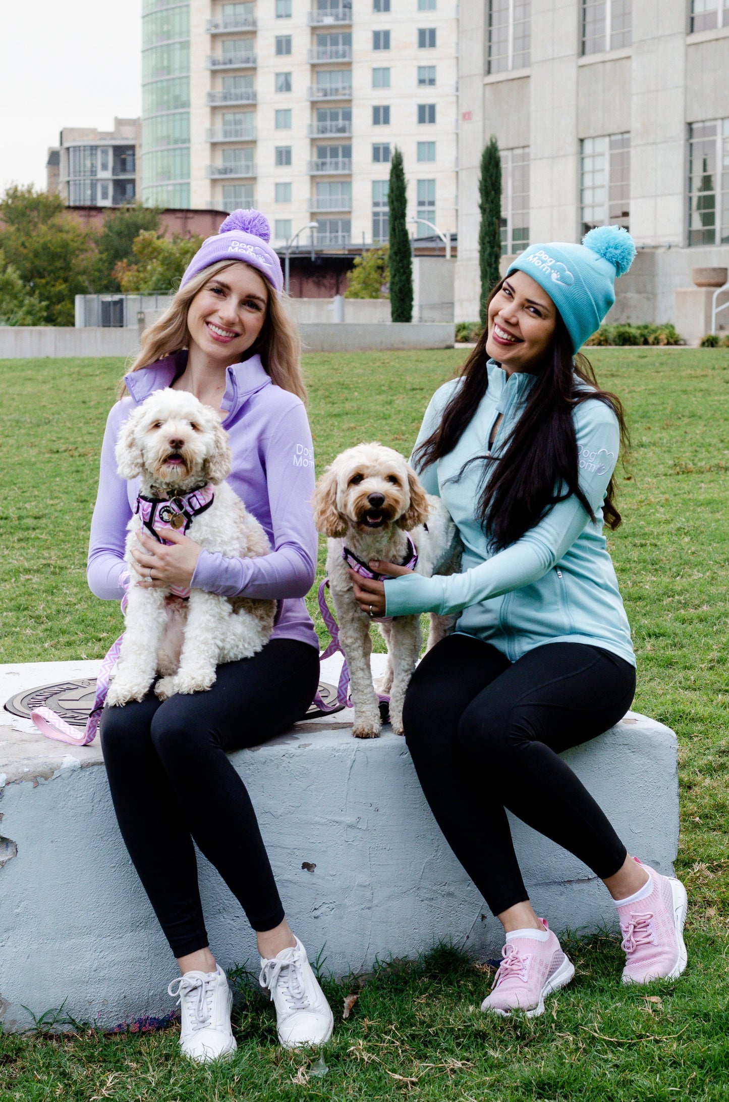 Zelda & Harley Beanie Dog Mom Bobble Beanie - Lilac