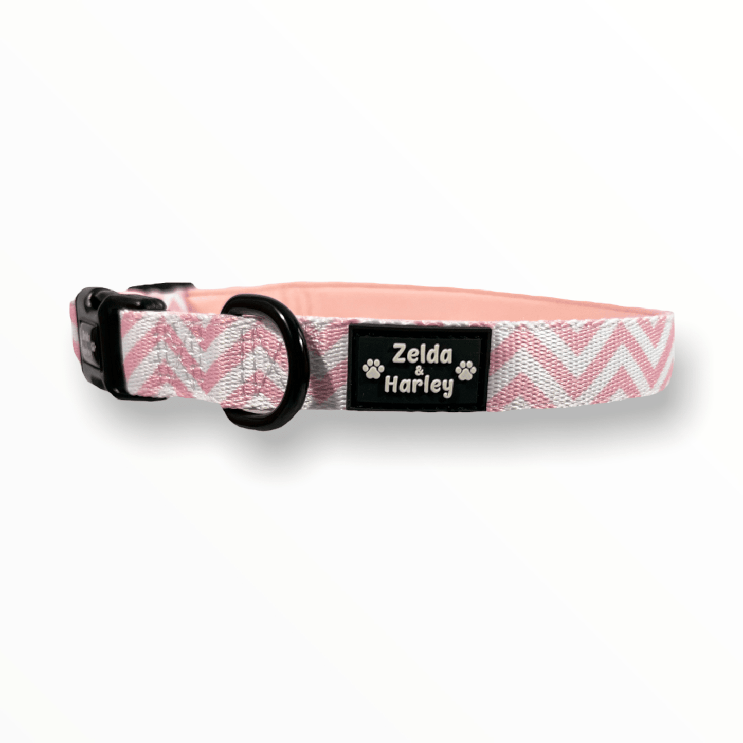 Zelda & Harley Collar Zig Zag Wag Collar - Pastel Pink