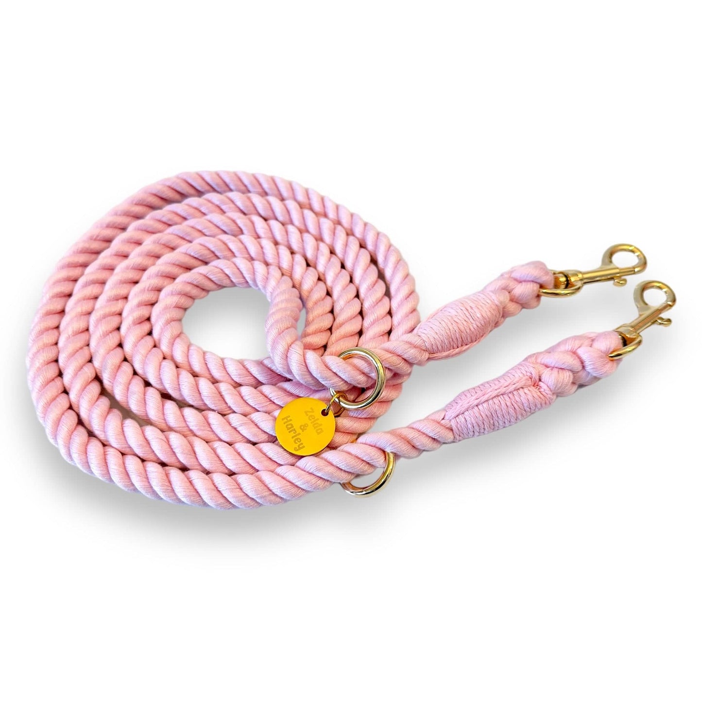 Zelda & Harley Hands Free Rope Leash Hands Free Rope Leash - Pink