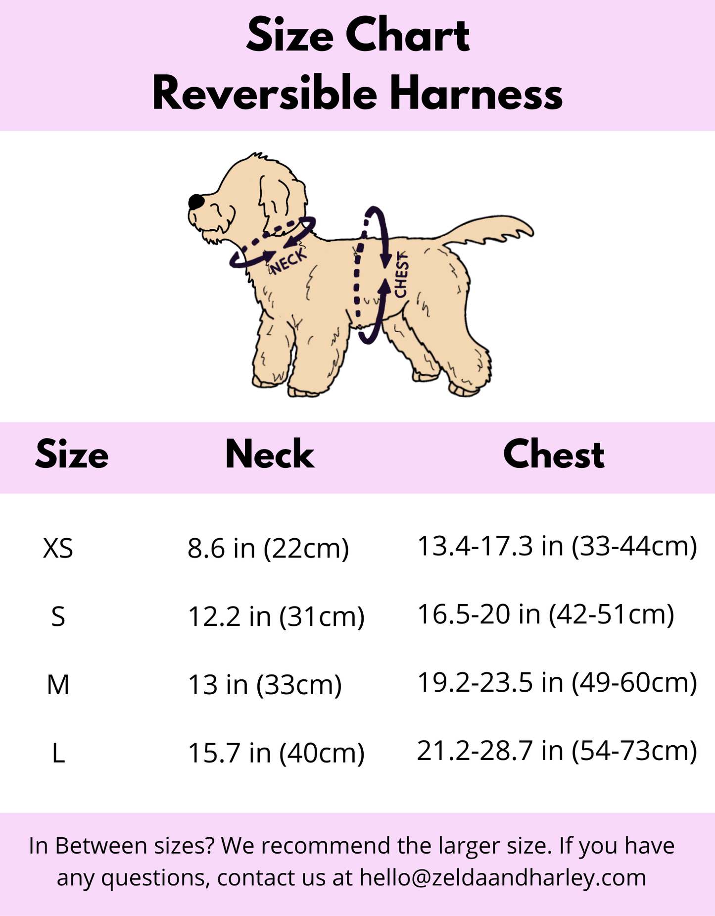 Zelda & Harley Harness Pastel Showers Reversible Harness