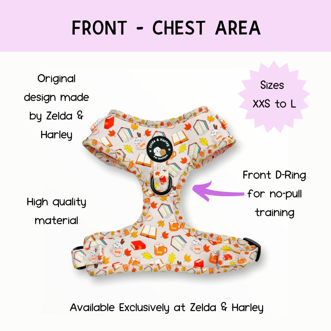 Zelda & Harley Harness Pawtumn Paws - No Pull Adjustable Dog Harness