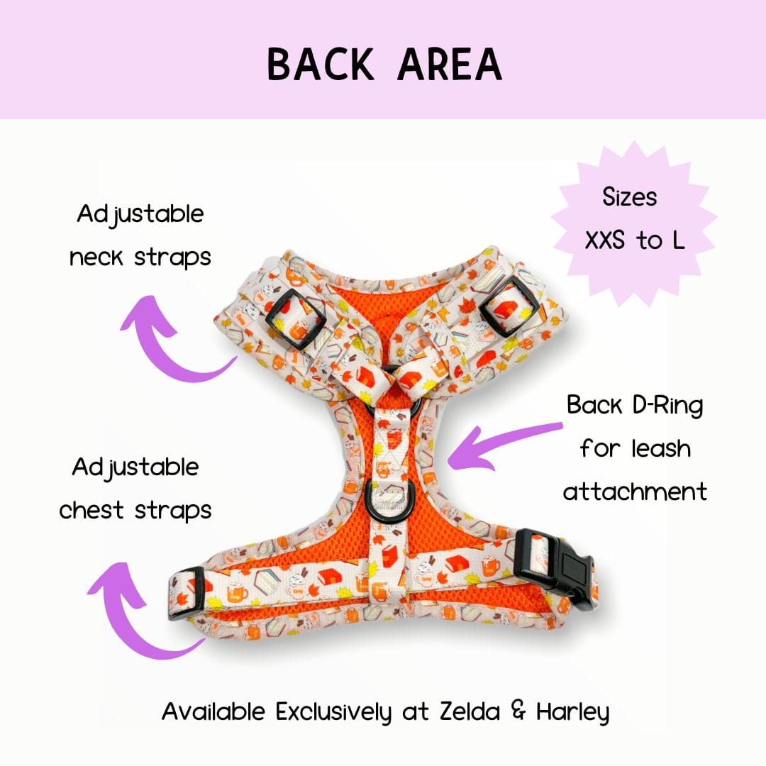 Zelda & Harley Harness Pawtumn Paws - No Pull Adjustable Dog Harness