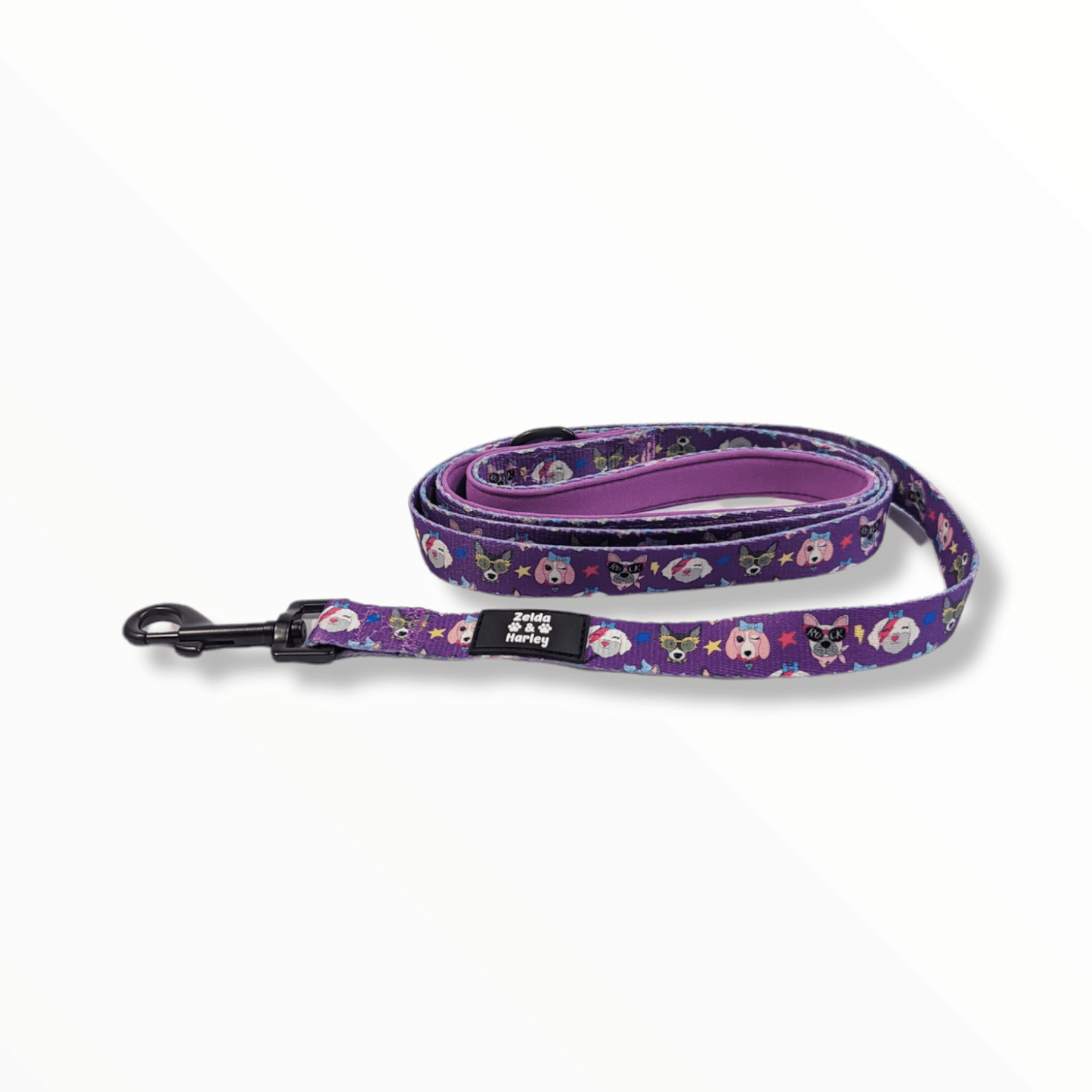Zelda & Harley Lead Muttallica Leash