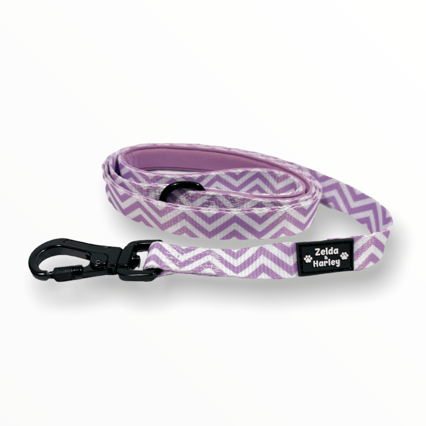 Zelda & Harley Lead Zig Zag Wag Leash - Pastel Purple