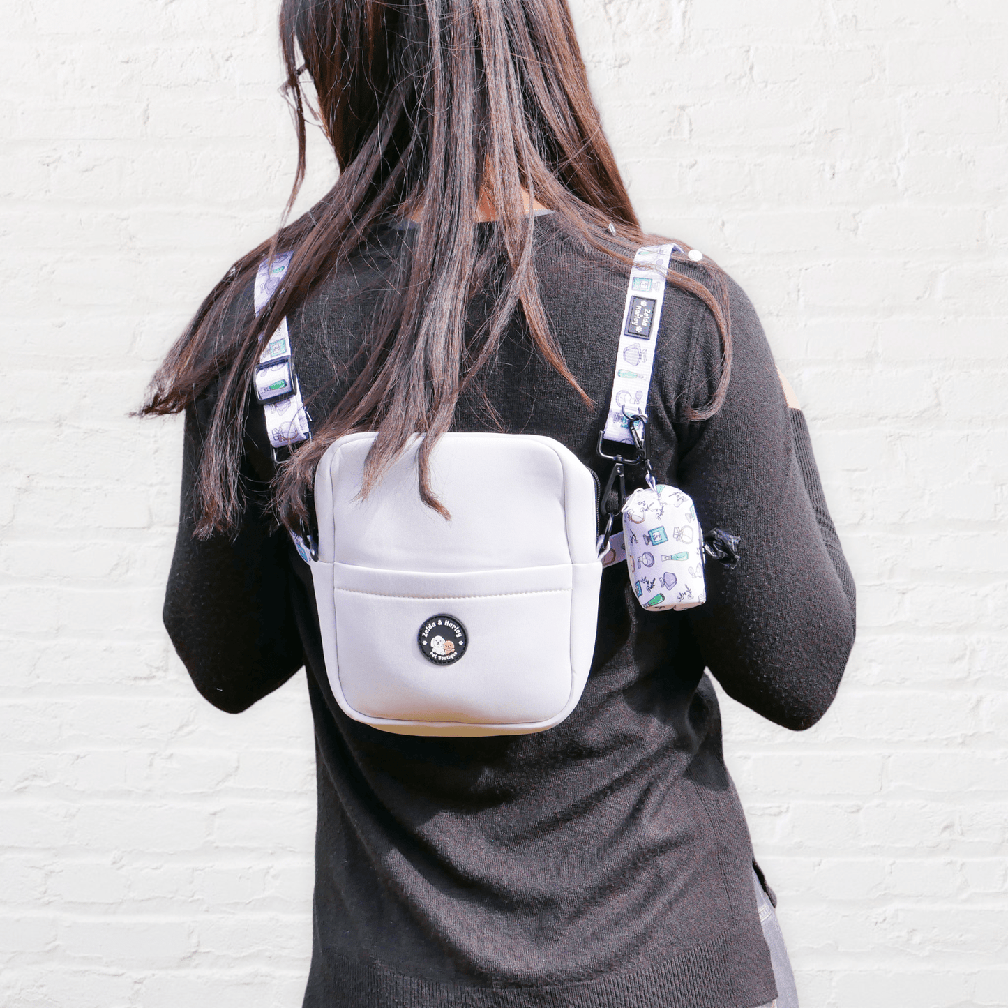 Zelda & Harley Regular Dog Mom Bag - Pale Gray