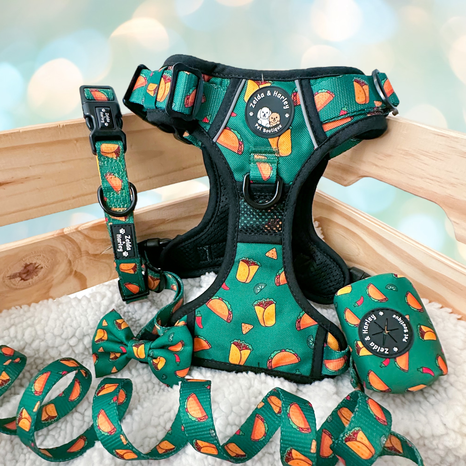 Taco Chewsday Dog Harness Collection