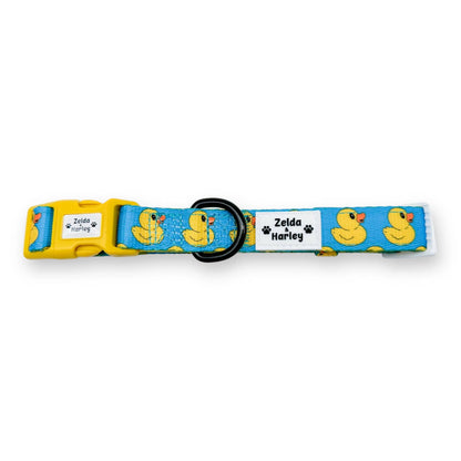 Zelda & Harley Collar Rubber Duckie Collar & Free Bow Tie - Blue