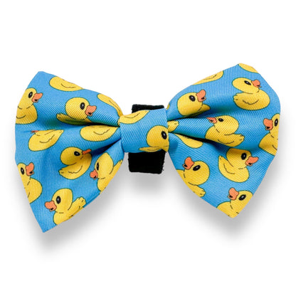 Zelda & Harley Collar Rubber Duckie Collar & Free Bow Tie - Blue