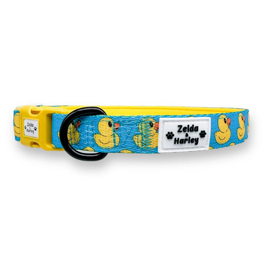 Zelda & Harley Collar Rubber Duckie Collar & Free Bow Tie - Blue