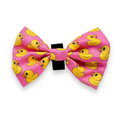Zelda & Harley Collar Rubber Duckie Collar & Free Bow Tie - Pink