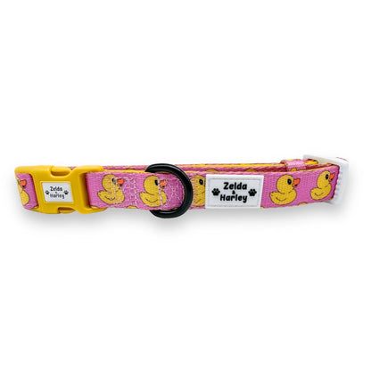 Zelda & Harley Collar Rubber Duckie Collar - Pink