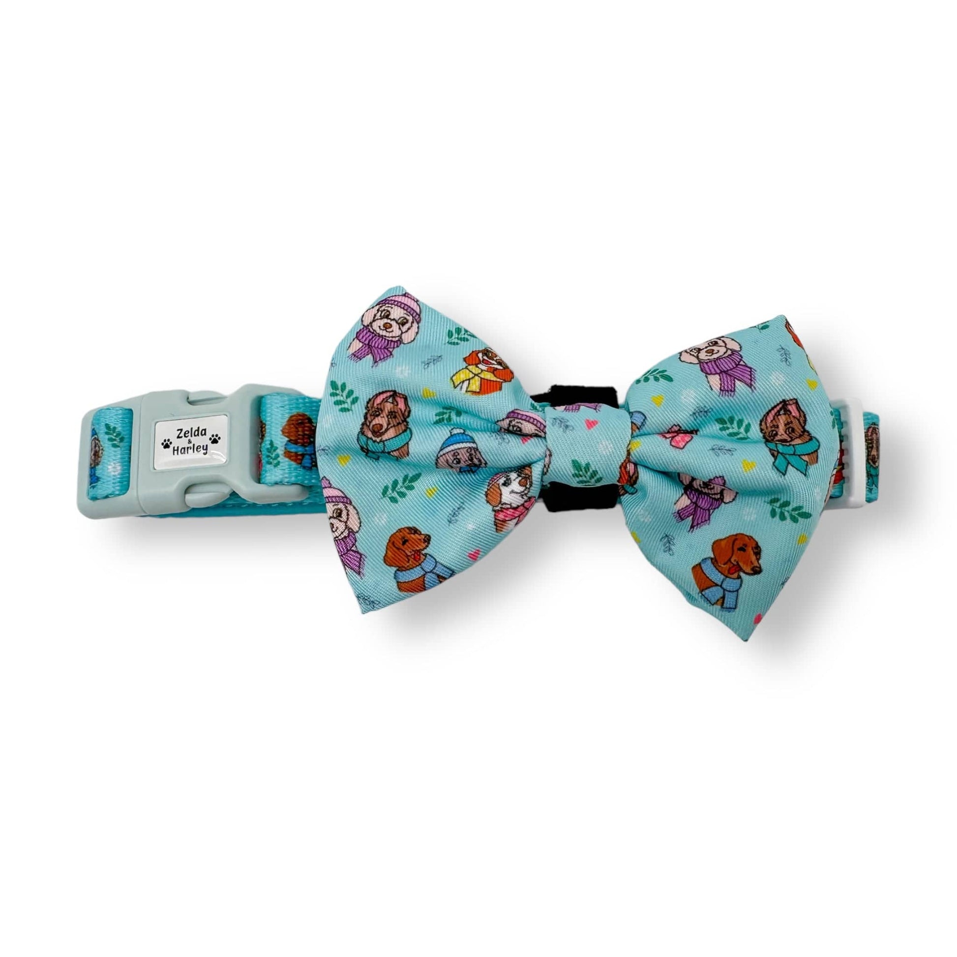 Zelda & Harley Collar Snow Pawtrol Dog Collar & Free Bow Tie