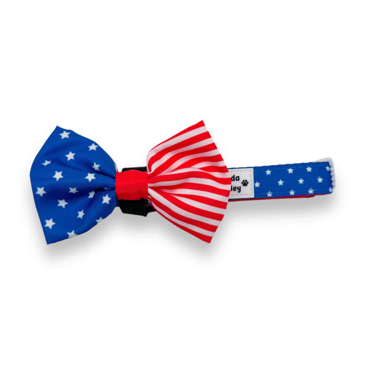 Zelda & Harley Collar Stars & Stripes Collar & Free Bow Tie