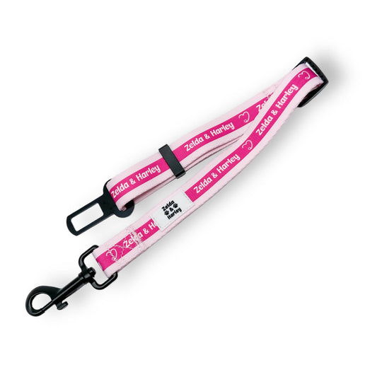 Zelda & Harley Dog Apparel Pink Car Seatbelt