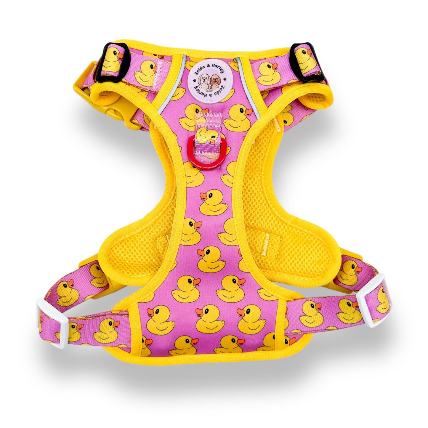 Zelda & Harley Harness Rubber Duckie Pink - Adventure No Pull Harness