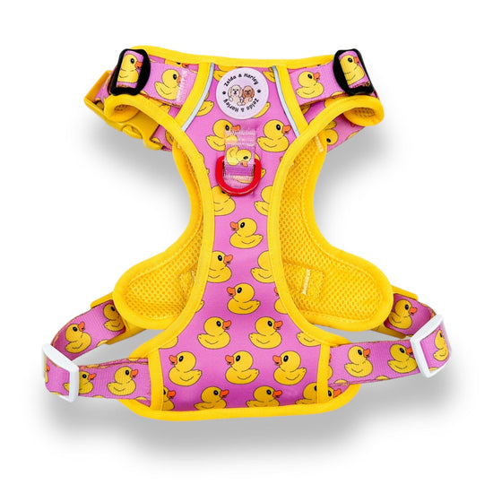 Rubber Duckie Pink Adventure No Pull Harness The Dog Mom Store.