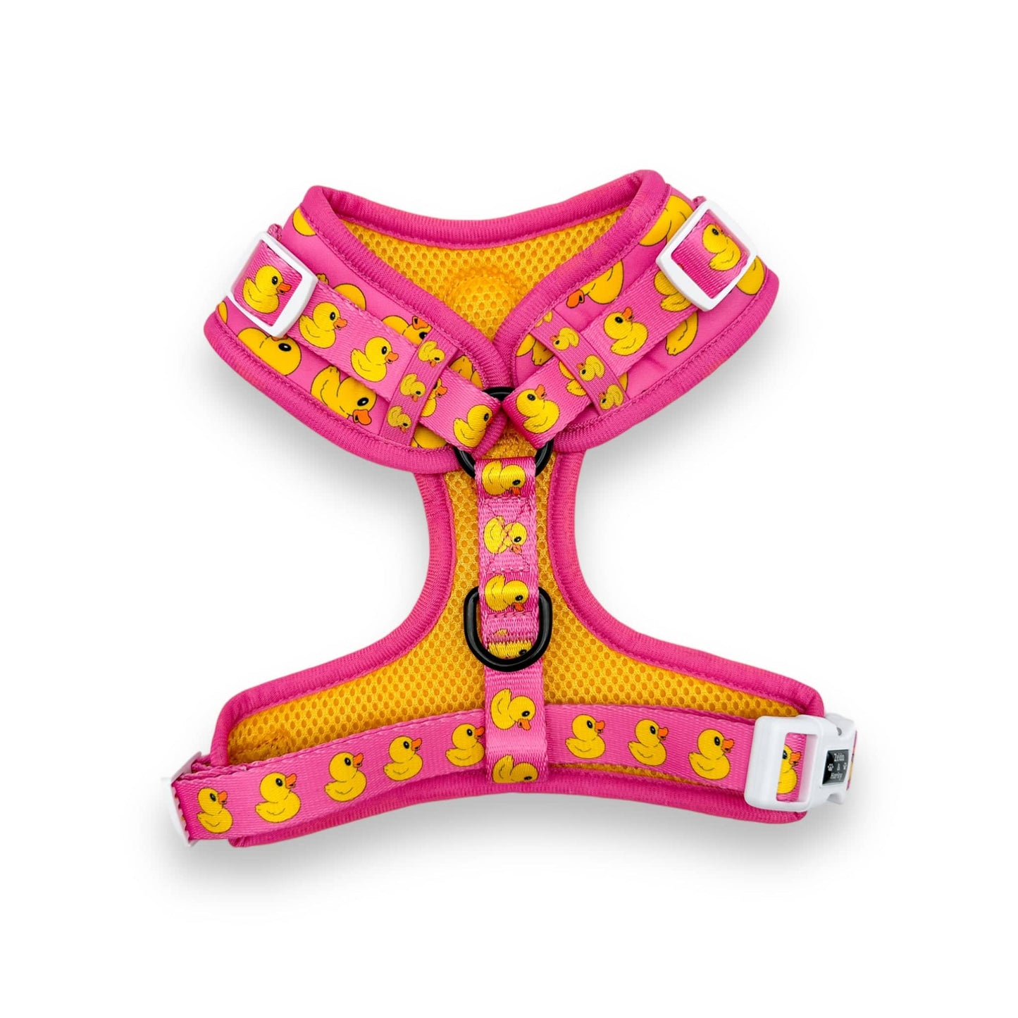 Zelda & Harley Harness Rubber Duckie Pink - No Pull Adjustable Dog Harness