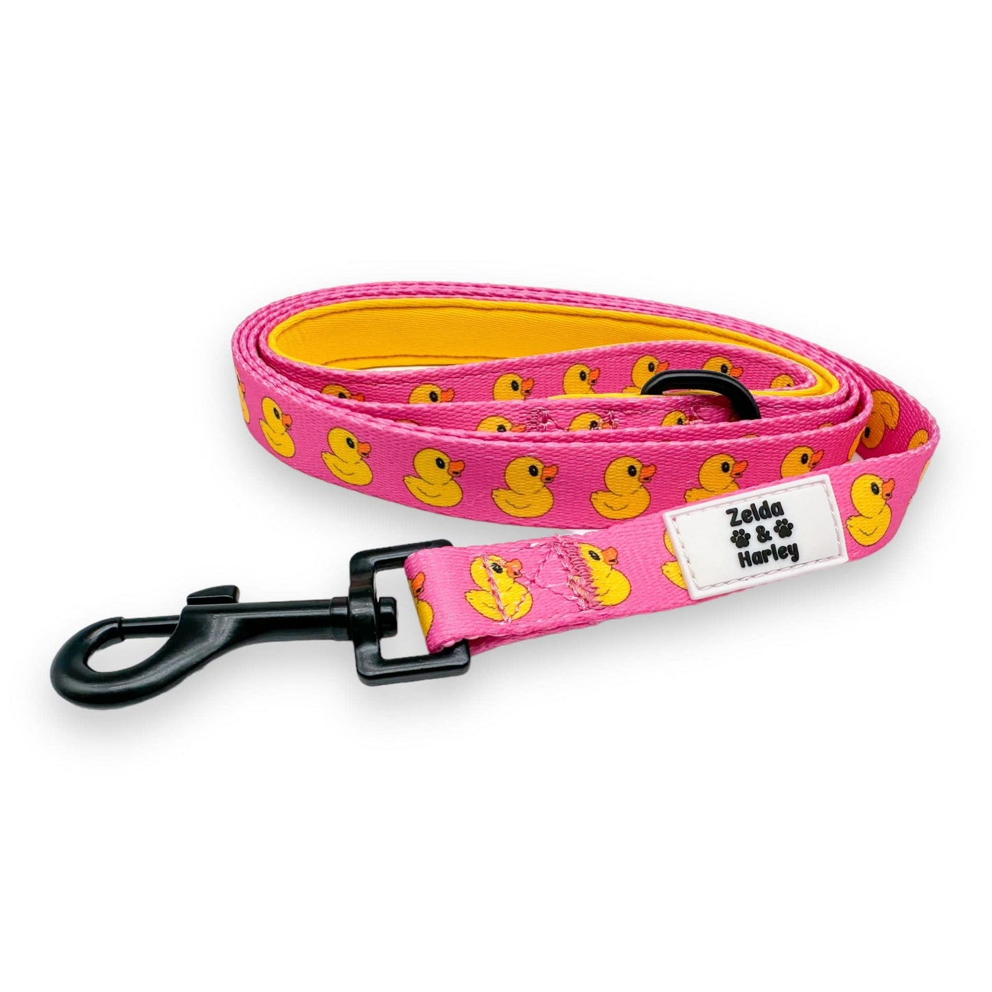 Zelda & Harley Lead Rubber Duckie Leash - Pink (Adj)