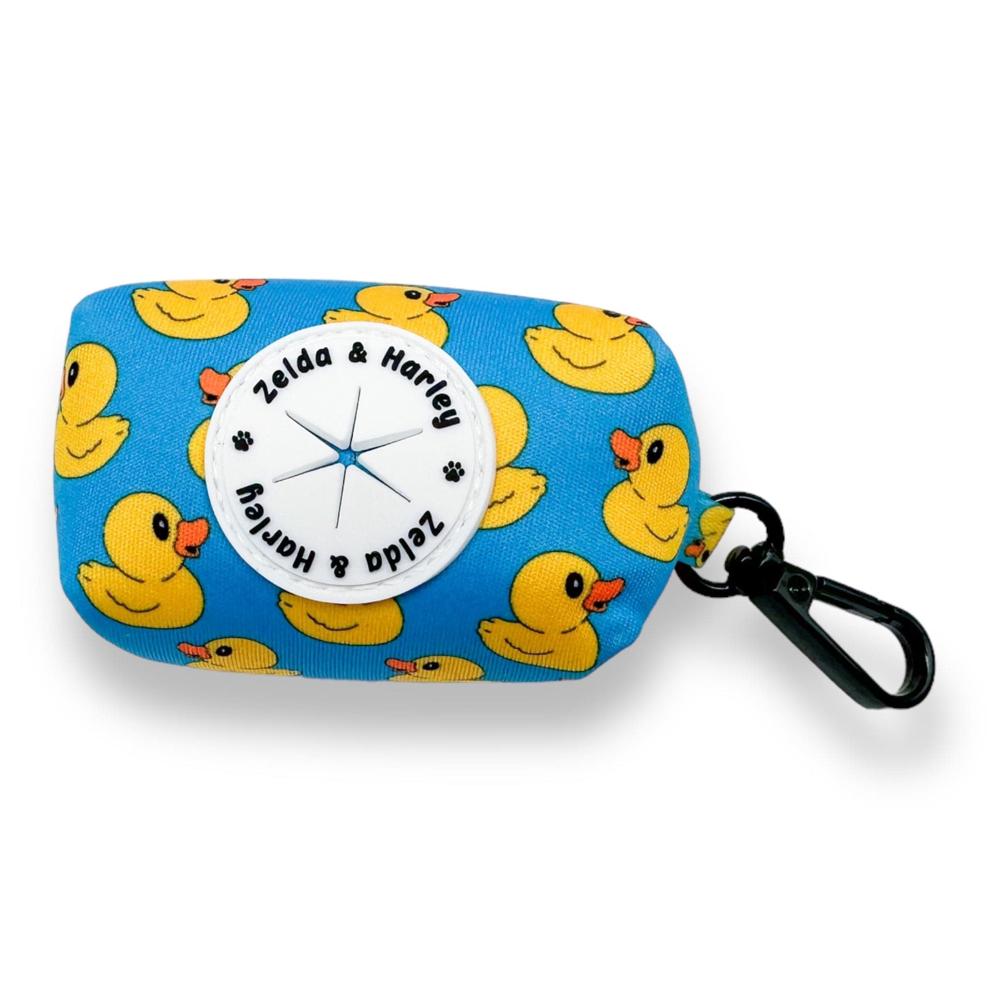 Zelda & Harley Poop Bag Holder Rubber Duckie Waste Bag Holder - Blue