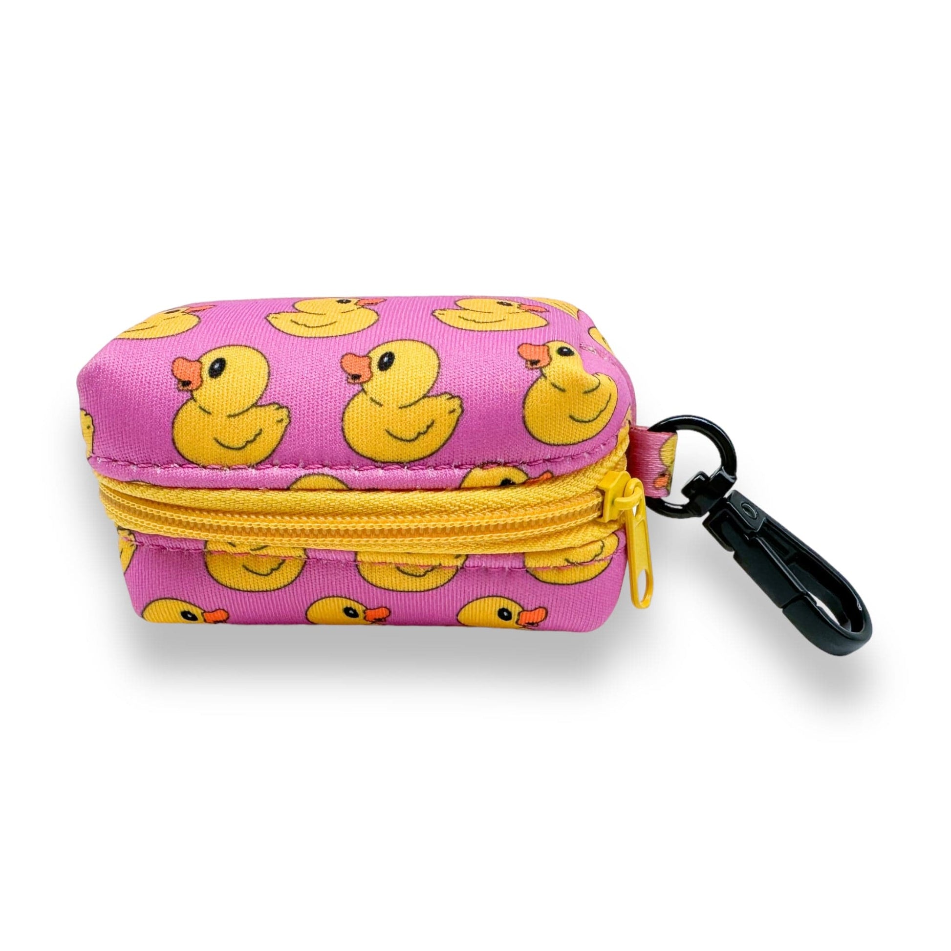 Zelda & Harley Poop Bag Holder Rubber Duckie Waste Bag Holder - Pink