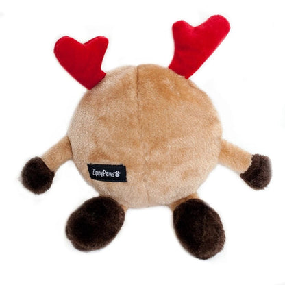 Zippy Paws Animals & Pet Supplies Holiday Brainey - Reindeer - Plush Dog Toy