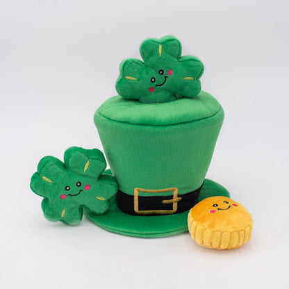 Zippy Paws Animals & Pet Supplies St. Patrick's Burrow® - Leprechaun Hat - Plush Dog Toy