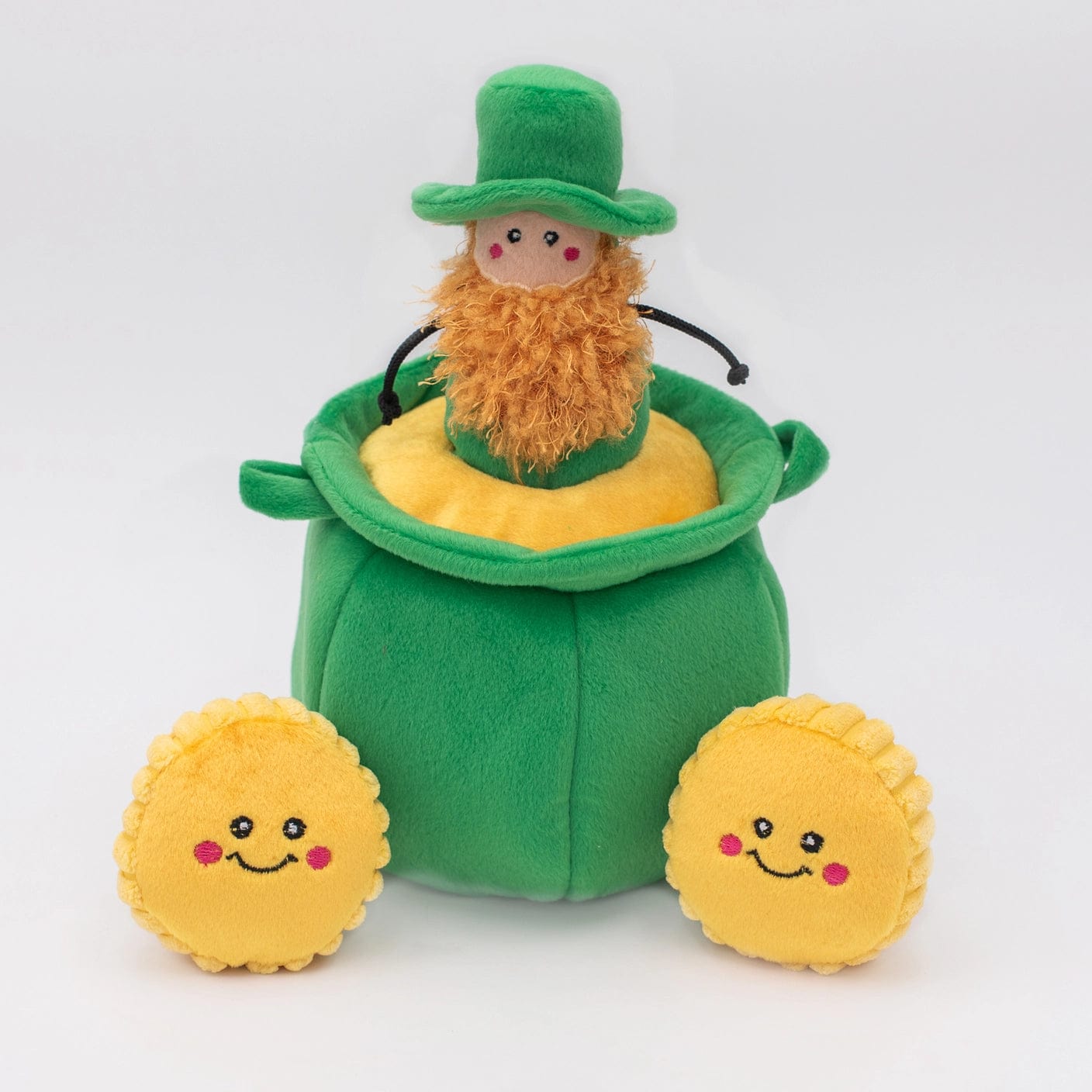 Zippy Paws Animals & Pet Supplies St. Patrick's Burrow® - Pot of Gold - Plush Dog Toy
