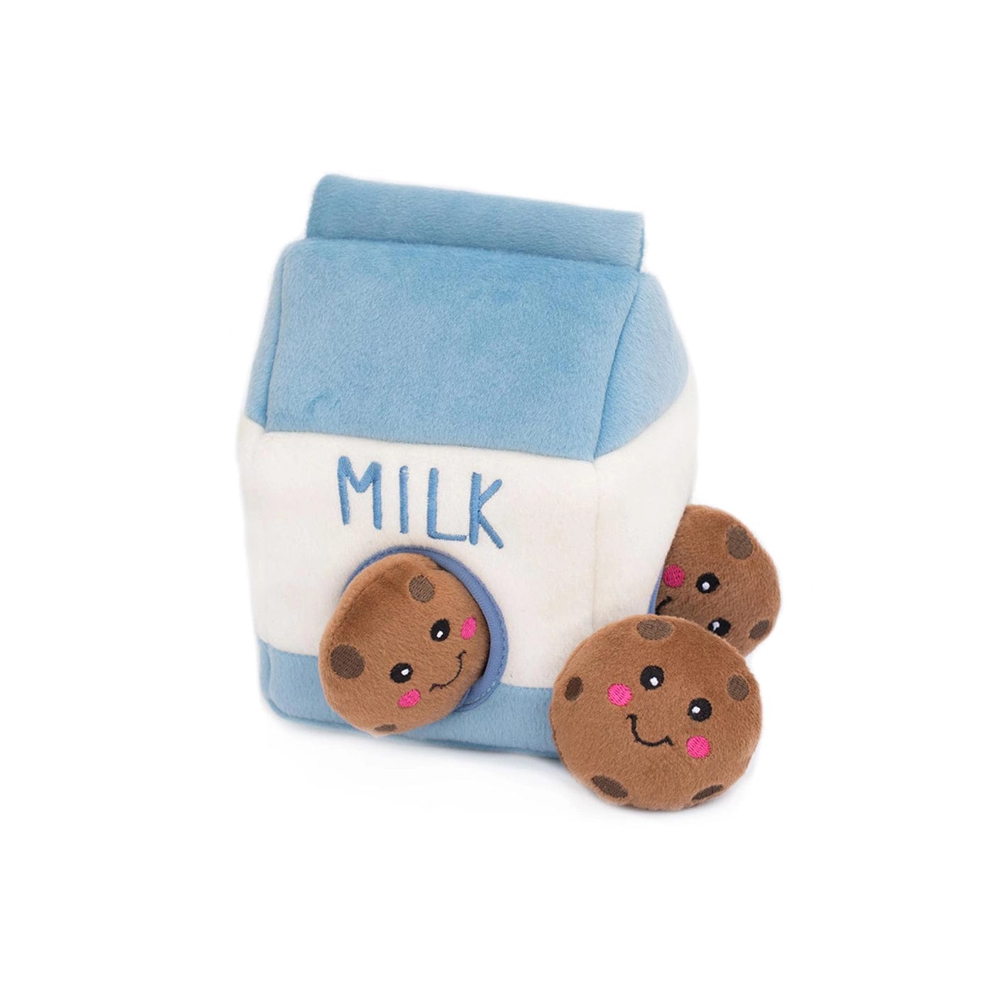 Zippy Paws Animals & Pet Supplies Zippy Burrow® - Milk and Cookies - Plush Dog Toy