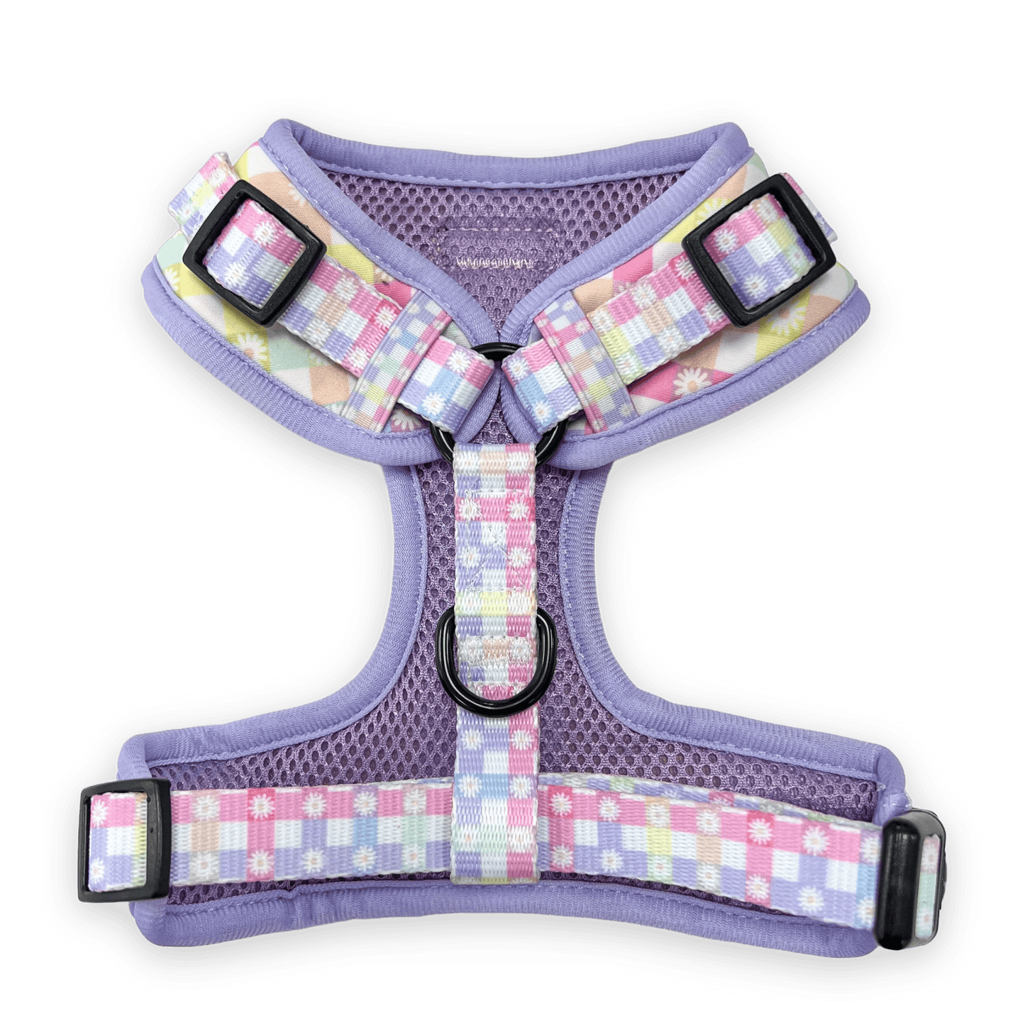 Pawsome Paws Boutique Harness Pastel Plaid - No Pull Adjustable Dog Harness