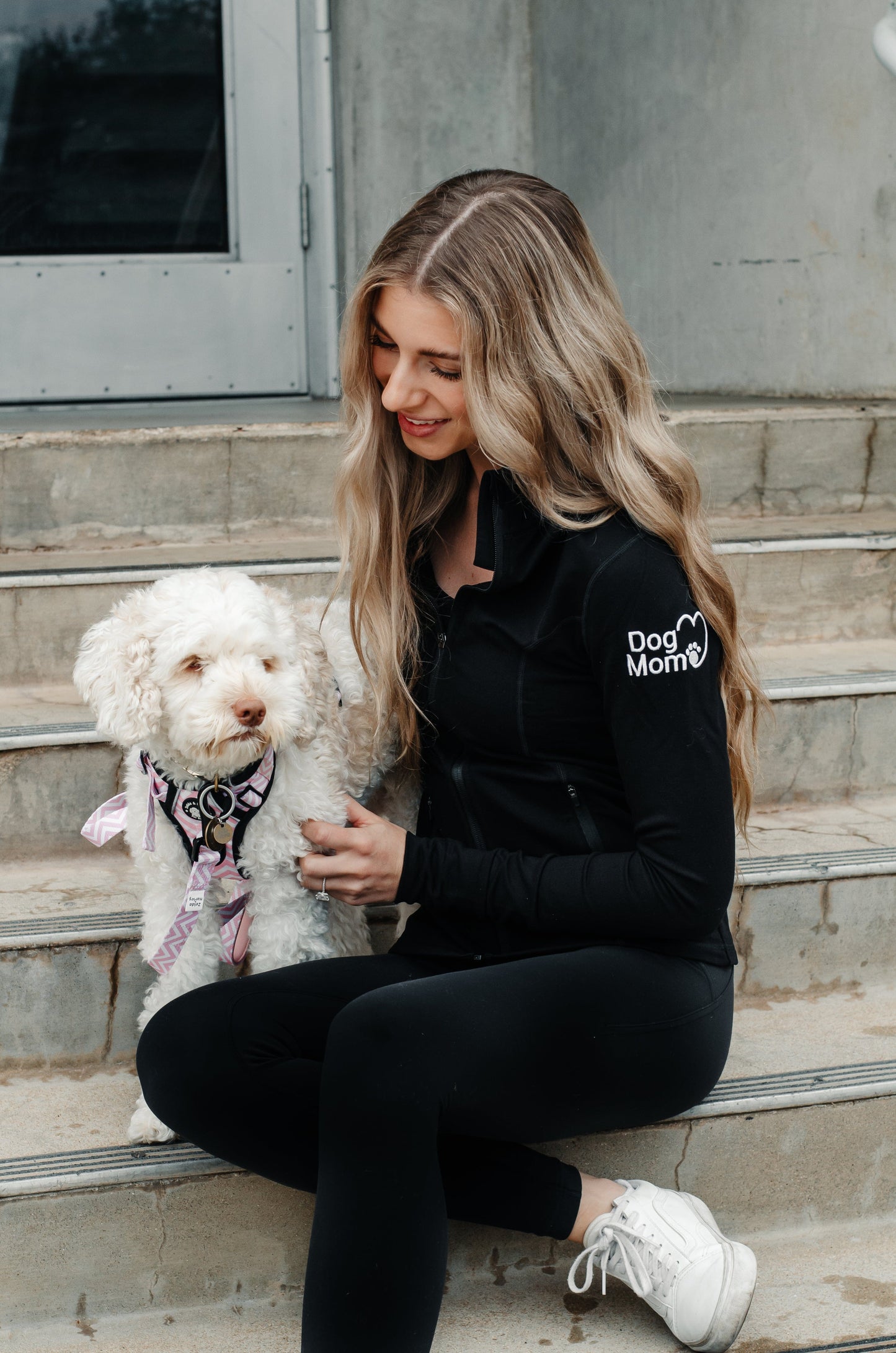 Zelda & Harley Apparel & Accessories Dog Mom Essentials Full Zip Jacket - Black