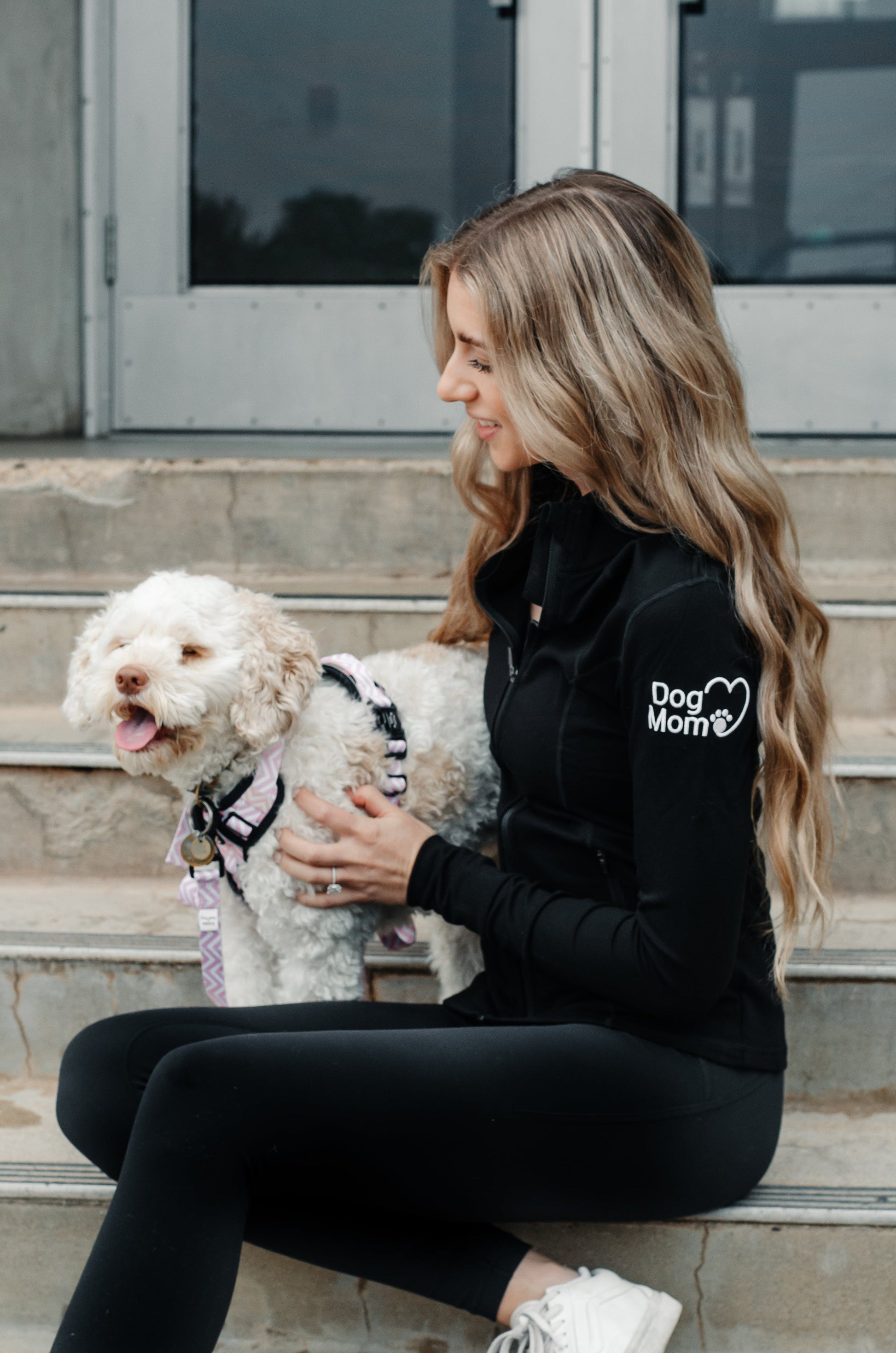 Zelda & Harley Apparel & Accessories Dog Mom Essentials Full Zip Jacket - Black