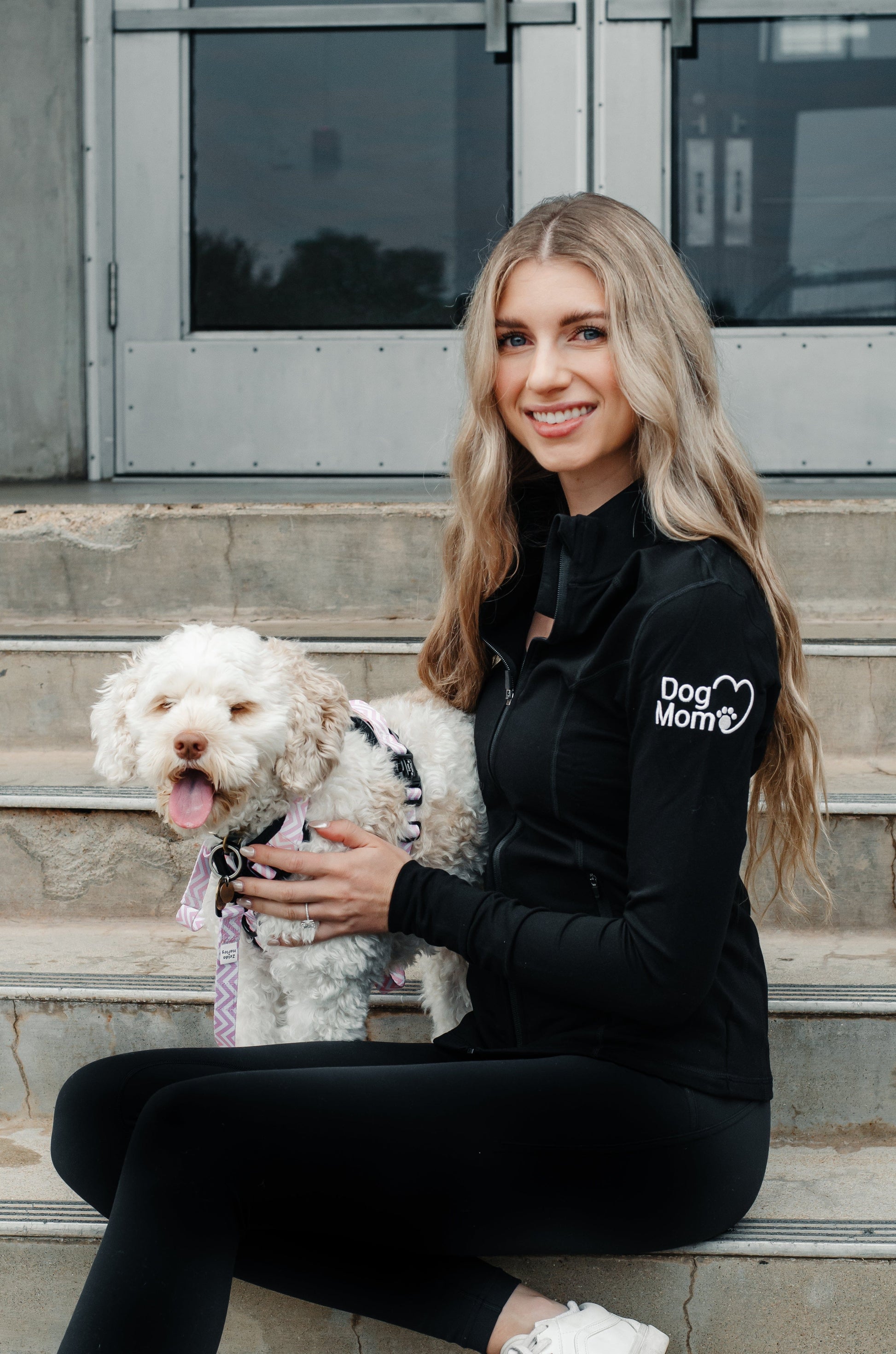 Zelda & Harley Apparel & Accessories Dog Mom Essentials Full Zip Jacket - Black