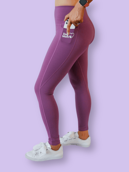 Zelda & Harley Apparel & Accessories Dog Mom Everyday Leggings - Purple