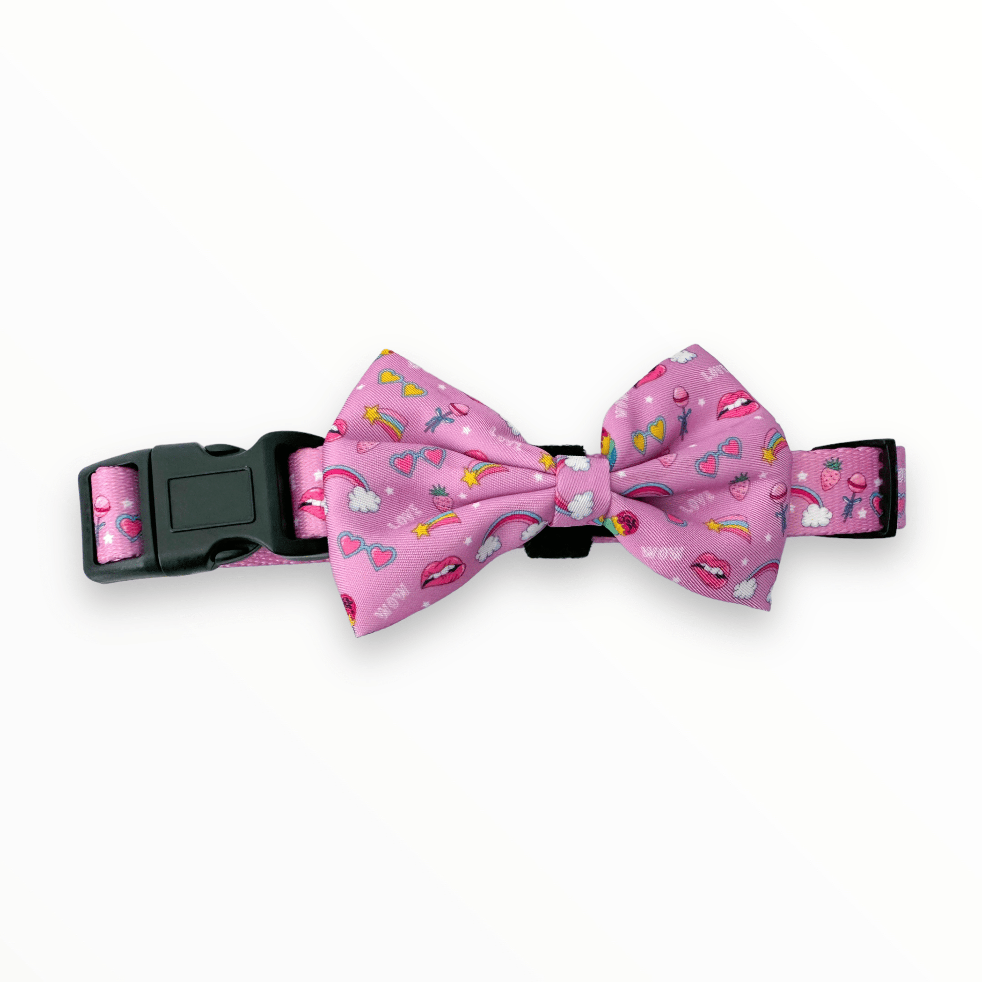 Zelda & Harley Collar Pink Paw-er Collar & Free Bow Tie