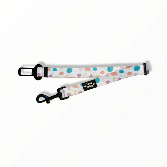 Zelda & Harley Dog Apparel Pastel Dalmatian Car Seatbelt