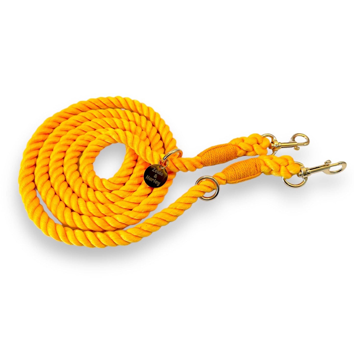 Zelda & Harley Hands Free Rope Leash Hands Free Rope Leash - Tangerine