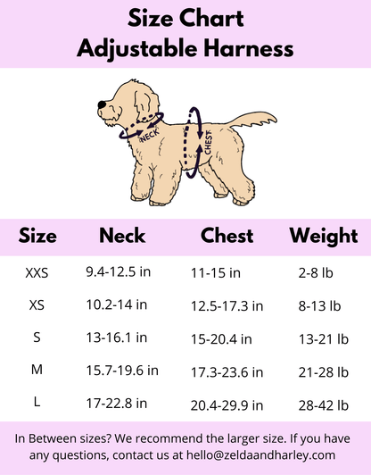 Zelda & Harley Harness Barking Brunch - No Pull Adjustable Dog Harness