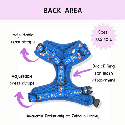 Zelda & Harley Harness Howl-lywood - No Pull Adjustable Dog Harness