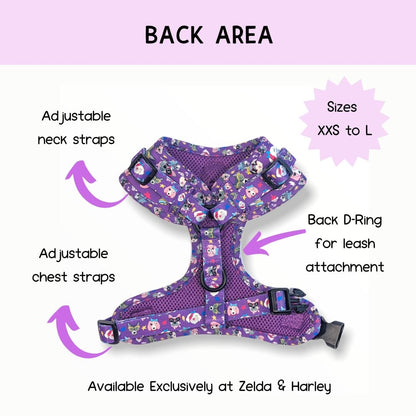 Zelda & Harley Harness Muttallica - No Pull Adjustable Dog Harness