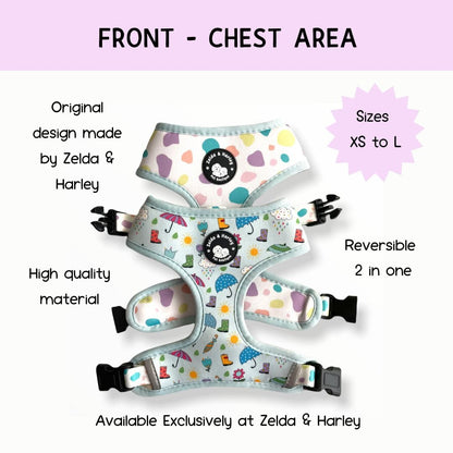 Zelda & Harley Harness Pastel Showers Reversible Harness
