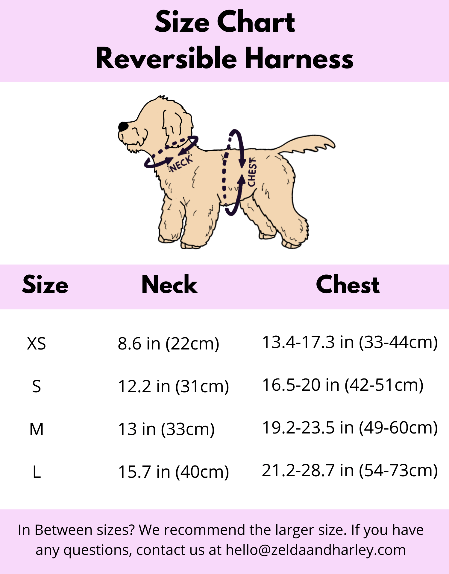 Zelda & Harley Harness Pastel Showers Reversible Harness