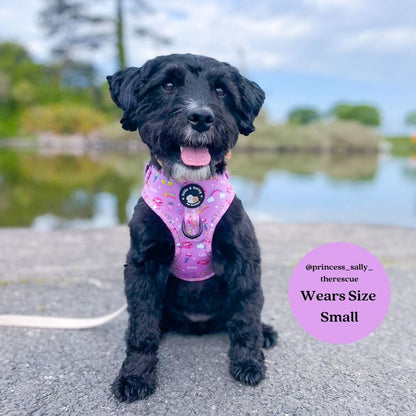 Zelda & Harley Harness Pink Paw-er - No Pull Adjustable Dog Harness