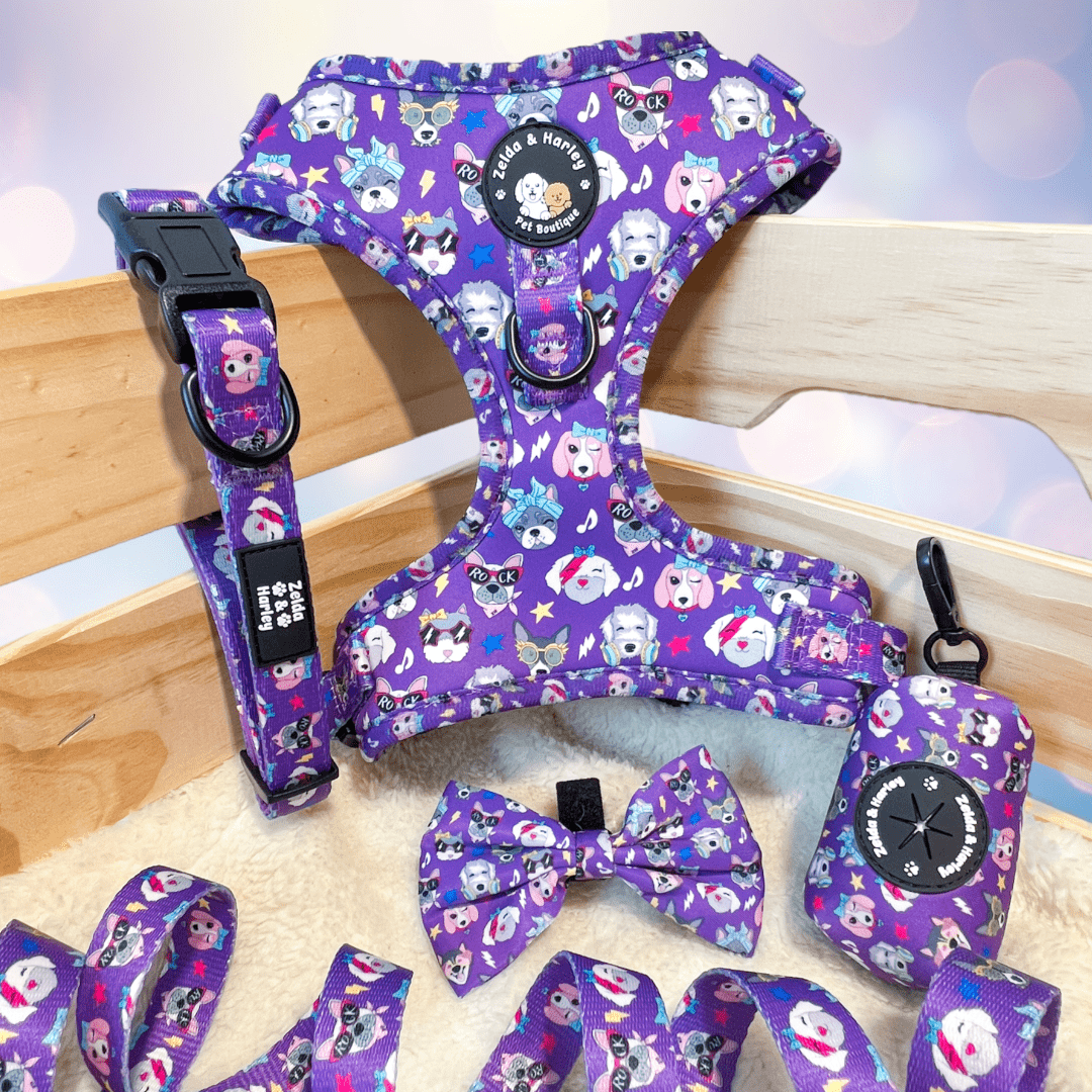 Zelda & Harley Harness XXS Muttallica - No Pull Adjustable Dog Harness