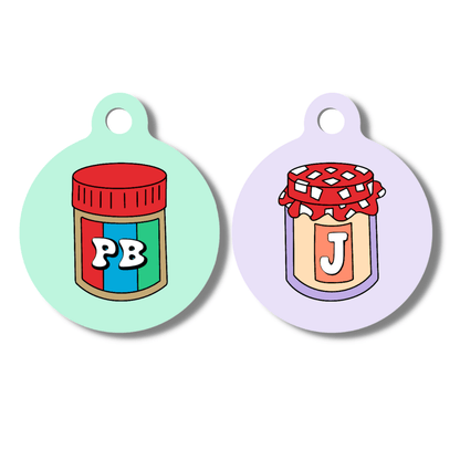 Zelda & Harley Pet ID Tags Peanut Butter & Jelly ID Tag